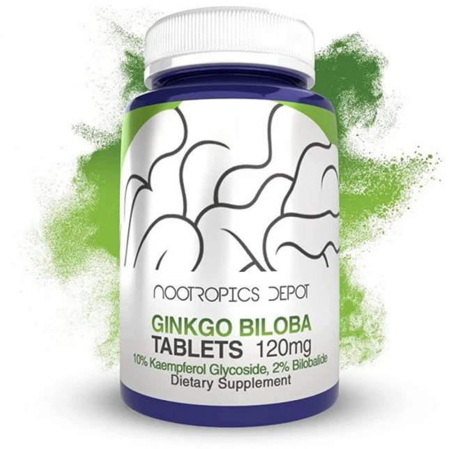 Nootropics Depot 은행나무 빌로바 추출물 태블릿 | 120mg 90개 최소 10% 켐페롤 글리코사이드 + 2% 빌로발라이드 인지 및 심혈관 기능 촉진에 도움이 될, 90정, 1개 - 쿠팡