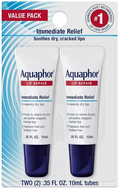미국 Aquaphor Lip Repair 립밤 튜브 10ml 2개, 무향 - 쿠팡