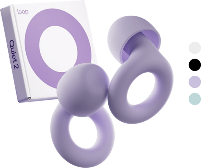 Loop 룹 이어플러그 콰이어트 2 층간소음 수면용 소음감소 귀마개, 바이올렛, 1개, 1개입