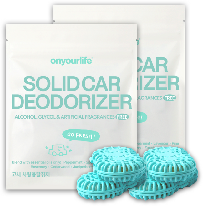 온유어라이프 자동차 에어컨 냄새제거 차량 에어컨 냄새 제거제, 피톤치드, 2세트