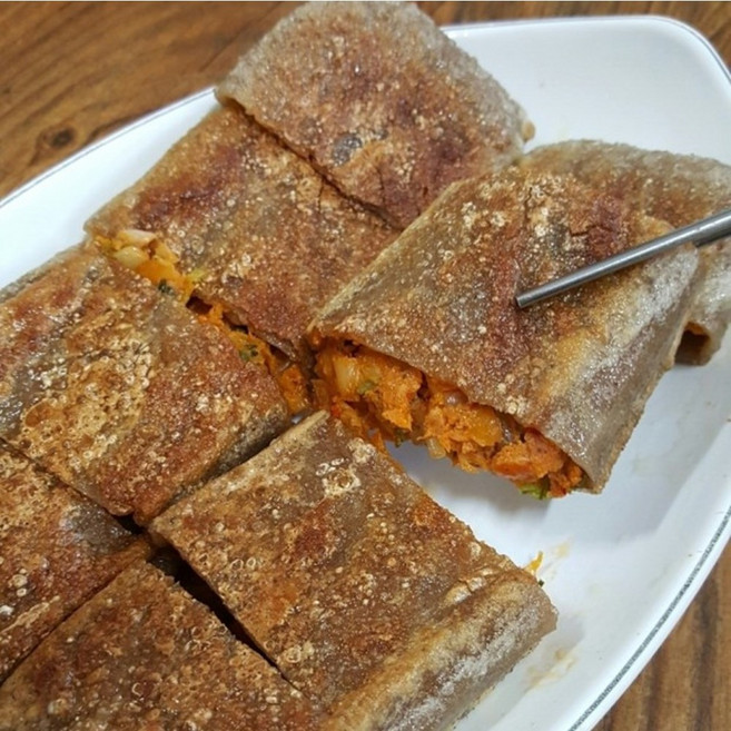 담두 메밀 전병 1.2kg 즉석 식품 간식 분식 식자재, 1개