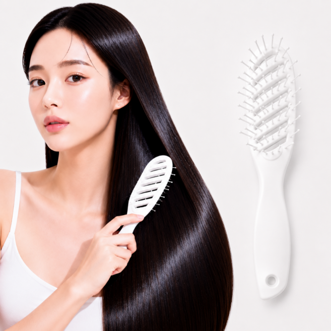 조온하루 스타일링 볼륨업 헤어 브러쉬, 1개, 화이트