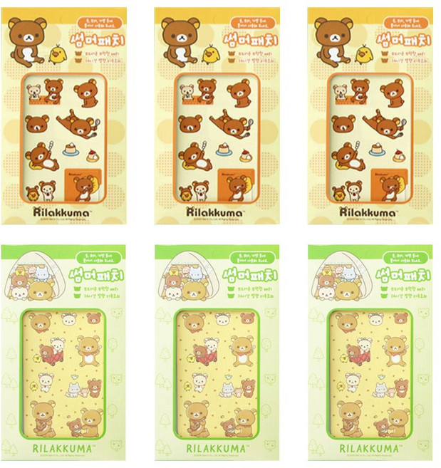 리락쿠마 썸머패치 모기스티커 캠핑타임+애니타임/3+3, 6개, 1개입