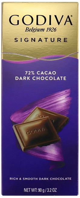 GODIVA 72% 巧克力磚, 90g, 1個