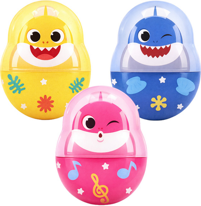 핑크퐁 아기상어 오뚝이 달콤캔디 3종세트 (아기상어+엄마상어+아빠상어), 1세트, 3종