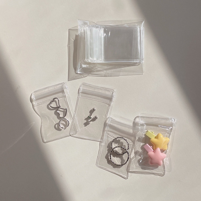 메바마켓 변색방지 악세사리 보관 투명 지퍼백 20P (2size), 20개, 투명 S