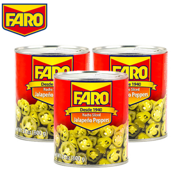 파로 나쵸 할라피뇨 슬라이스, 3개, 800g