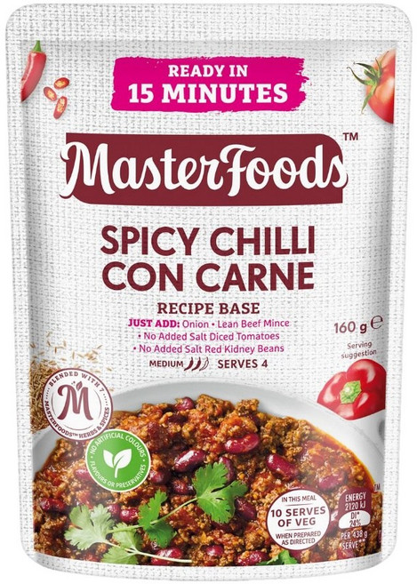 호주 마스터푸드 스파이스 칠리 콘 카르네 소스 175g Masterfoods Chilli Con Carne, 1개