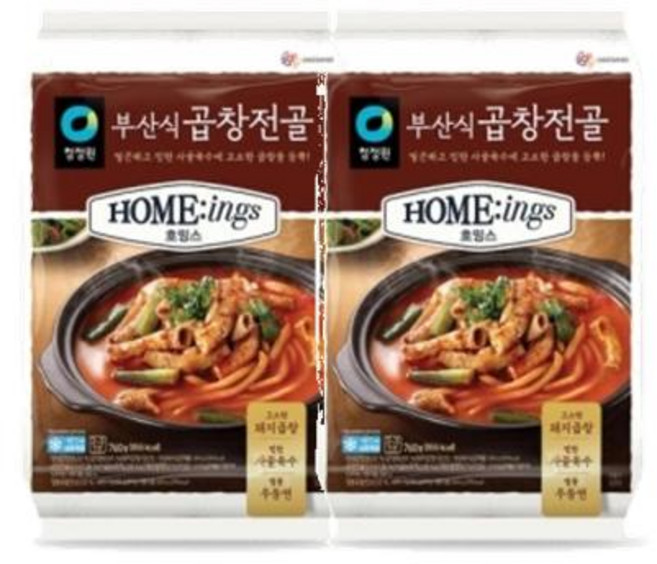 정원 청정원 호밍스 부산식 곱창전골 760g 2개
