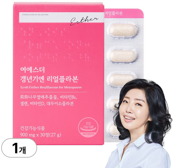 [본사직영] 여에스더 갱년기엔 리얼플라본 (갱년기 여성 건강 기능성) 국민영양 프로젝트, 30정, 1박스