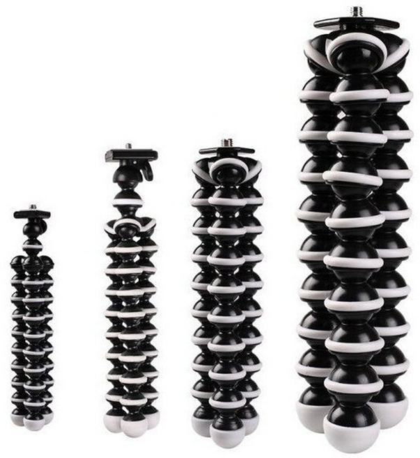 다용도 고릴라포드 삼각대 소형 대형 홀더 유튜브 여행 셀카 거치대 변형 BJ 액션캠, 고릴라삼각대-대형, 1개, 블랙