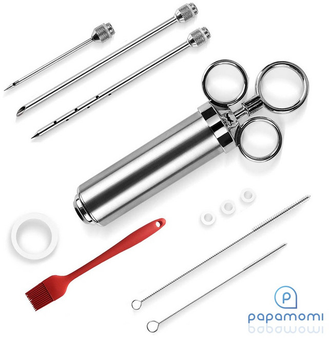 고기인젝터 304 스텐 고기 염지 주사기 마리네이드 주사 양념 주입기 시즈닝 주입 스테인레스, 1개