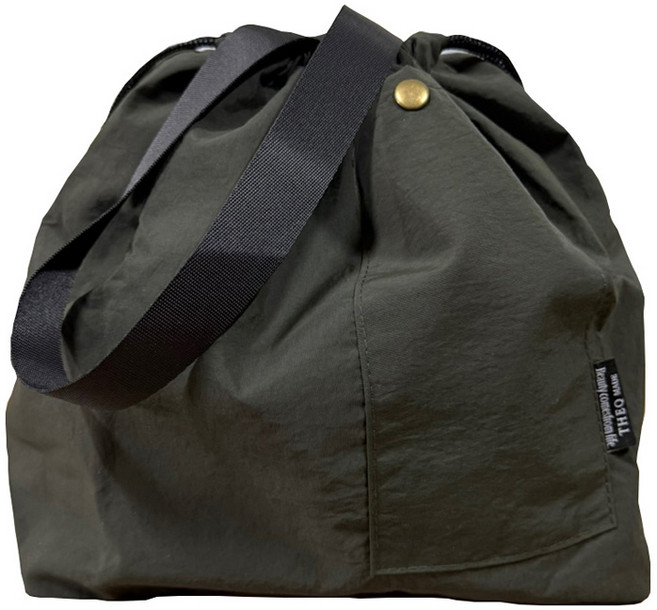 기쯔 방수 모던 도시락 가방 직장인 보온 보냉, 밀리터리 그린, 1개