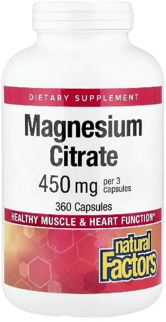 내추럴팩터스 마그네슘 시트레이트 150mg Magnesium 캡슐 360정, 1개 - 쿠팡
