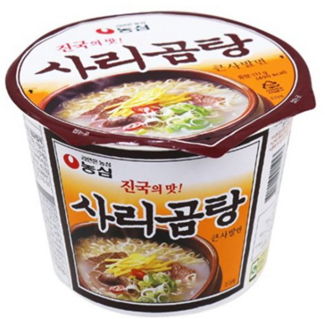 농심 사리곰탕 컵라면 큰사발 111g, 47개