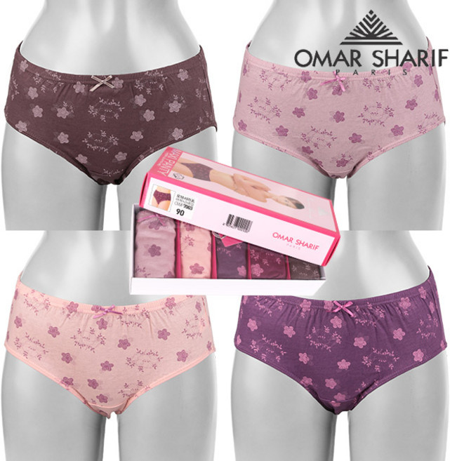 오마샤리프 여자 나염 맥시 스타일 데일리 면스판 팬티 5매입
