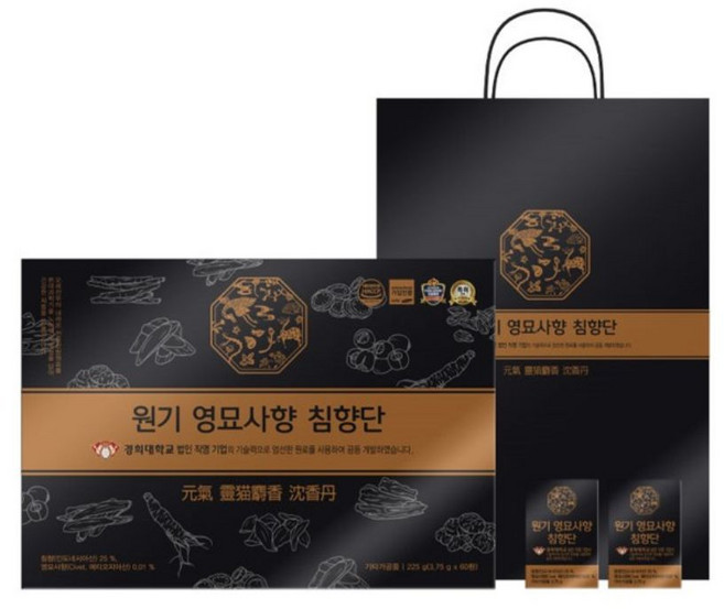 경희 원기 영묘사향 침향단 60환 침향환 부모님 명절 선물 어버이날, 1개, 225g