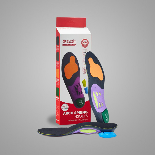 족저근막 발바닥 통증 인솔닥터풋프로젝트 아치스프링 인솔 기능성 아치 깔창, 1개