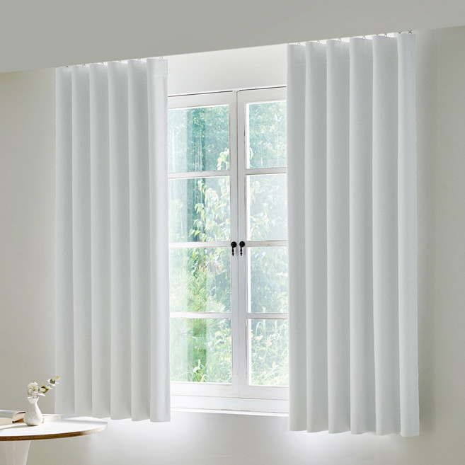 오브제 100% 형상기억 작은창 창문 암막커튼 핀형 2p