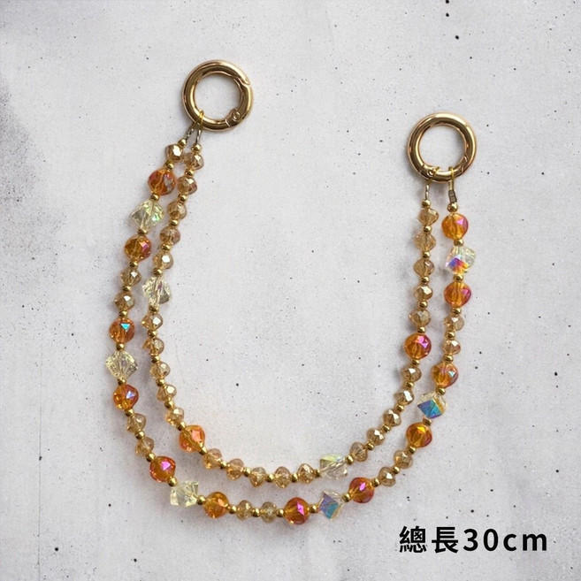 手機掛繩 串珠手腕繩 總長30cm, 星芒, 1個