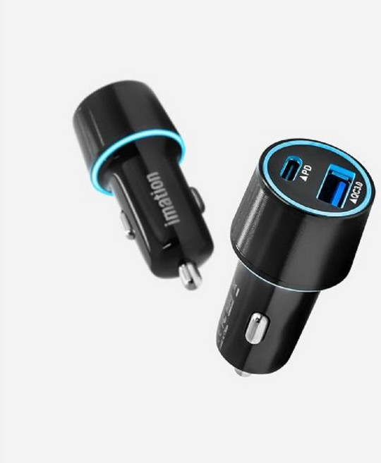 초고속 USB C타입 3.0 듀얼포트 QC PD 차량용 LED 충전 소켓 시거잭, 2구, 1개