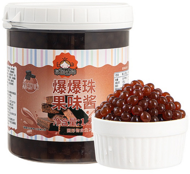 타카오펄 1.2kg 과일맛 밀크티펄 빙수 팝핑보바 버블티펄 칼라 토핑 딸기펄 음료 화이트펄, 흑설탕펄, 1개, 1개입
