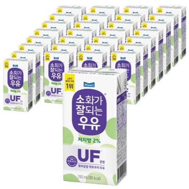 매일유업 소화가 잘되는 우유 저지방, 190ml, 144개