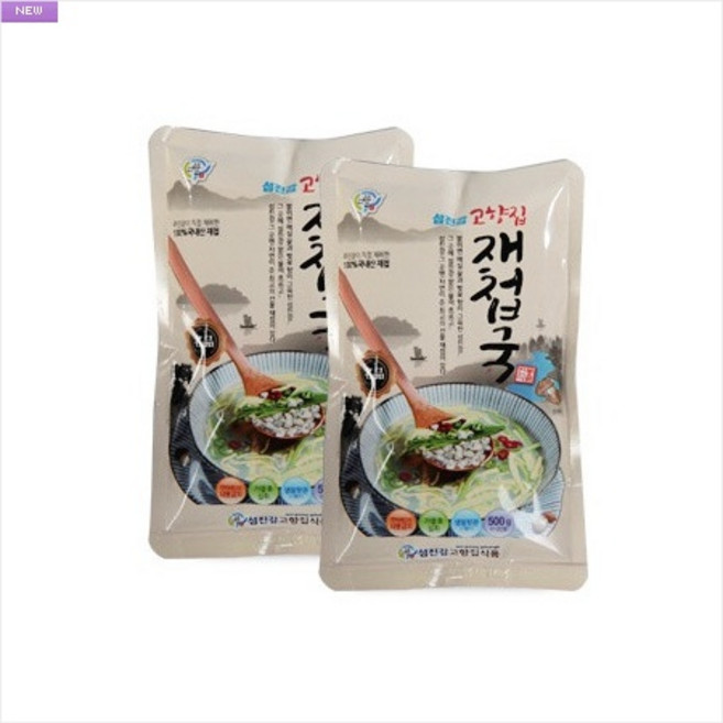 하동섬진강 고향집 재첩국 500g (국내산100%), 5개