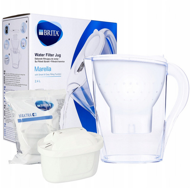 브리타 정수기 마렐라 화이트 2.4L+필터1개 맥스트라 VL-1001, 단품