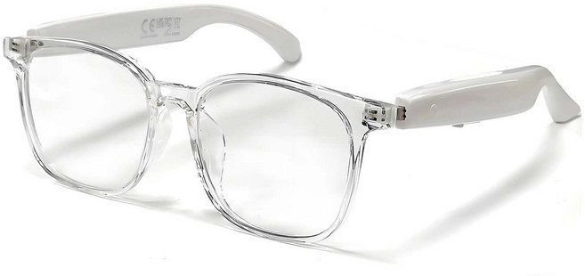 MMQ AI 스마트 번역 안경, 화이트., F19