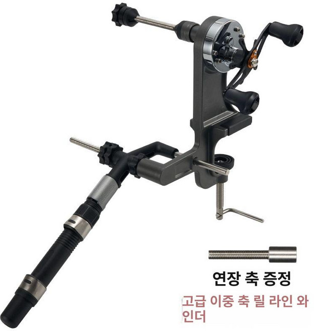 minjisstore 제일정공 고속 리사이클러 2.0 낚시줄감기 줄감개 낚시용품 입질감지기, 1개, 이중축 감는 기계+연장축+예비 릴 국산