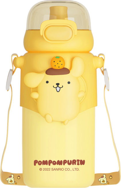 크로스 보더 원터치 텀블러 460ml, 460ml 옐로우