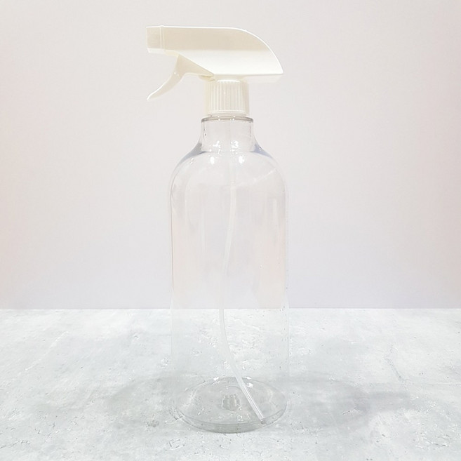 PET 투명 분무기 용기 1리터+백색 건스프레이, 1개