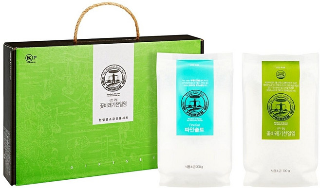 미담 천일염 파인솔트 소금 2종 선물세트 5세트, 1.4kg