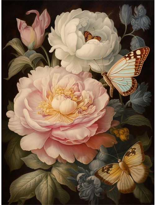 모란꽃 나비 부귀재물 조각퍼즐 목단화 필무렵 행운 복 찾아오는 풍수지리 직소퍼즐 어르신 효도선물 300 500 700 1000 1500피스, 500피스(퍼즐유액없음), 모란꽃 나비 부귀재물 선택10, 1개