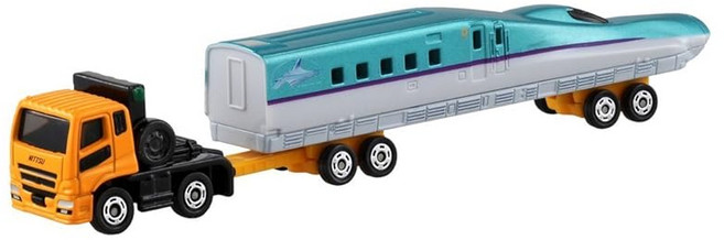 타카라토미 토미카 롱타입 토미카 No.122 미쓰비시후소 슈퍼 그레이트 H5계 신칸센 하야부사 수송차 미니카 장난감 3세이상 박스 포장 완구 안전기준 합격 ST마크 인증 TOMI, 1개