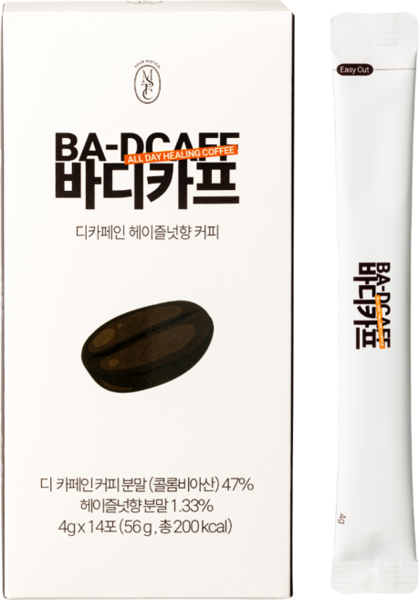 [바디카프] 디카페인 식이섬유 효소 다이어트 커피, 1박스, 14개입, 4g