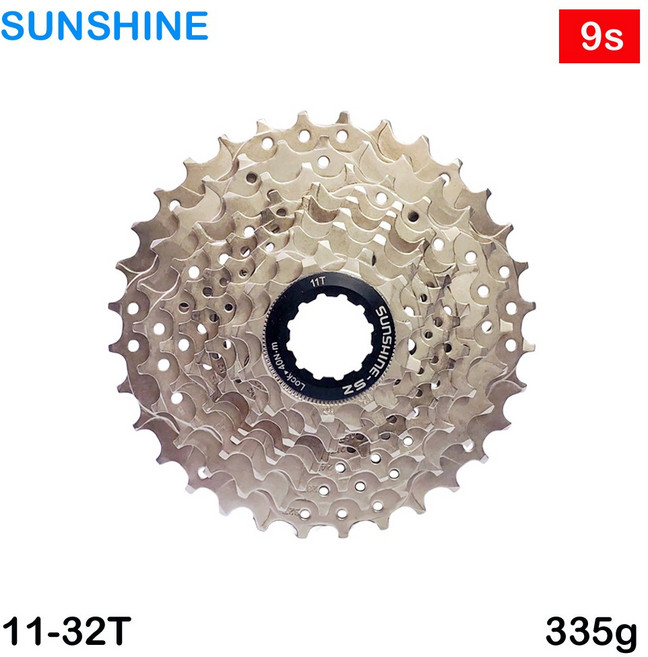 [썬샤인]자전거 스프라켓/MTB 9단 11-32t 335g 시마노HG바디용, 1개