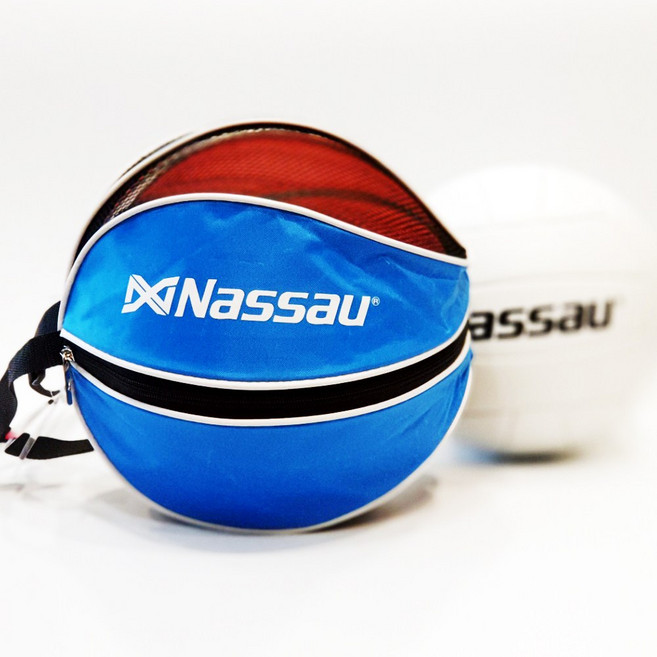 낫소 메쉬 농구공가방 7호 6호 볼주머니 볼가방 축구공, 스카이블루, 1개