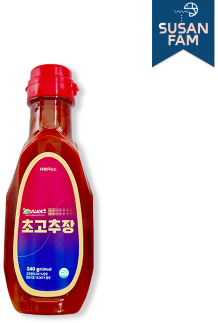 회초장 초고추장 양념초장 240g 1병 업소용 캠핑용 여행용소스 조미료 간편식품, 1개