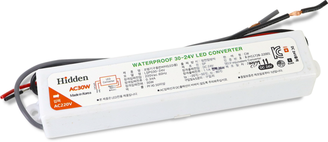 LED 방수 SMPS 24V 30W 60W 100W 150W 200W 300W 400W 500W 600W 조명안정기 컨버터 국산, 방수 슬림형 SMPS 24V 30W, 1개