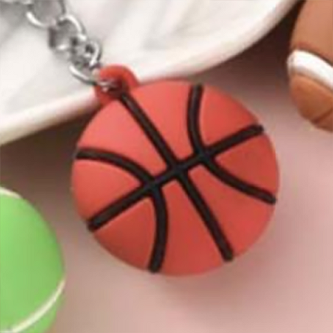 데스텀 귀여운 공모양 키링 열쇠고리, 1개, 농구공