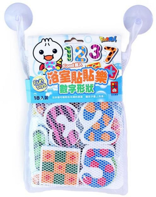 FOOD超人 浴室貼貼樂 女生變裝, 1個, 數字形狀