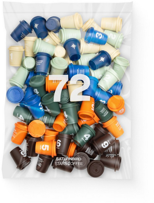 [새턴버드] 넘버 시리즈 콜드브루 커피 72개입 리필팩 (7종 혼합), 3g, 1세트