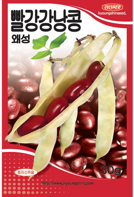 세인화분 국산 왜성 빨강 강낭콩 30g - 씨 씨앗 콩씨앗 콩씨, 1개