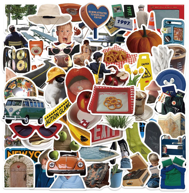 노트북 다꾸 폰꾸 캐리어 다이어리 꾸미기 감성 조각 스티커, 1개, 키치