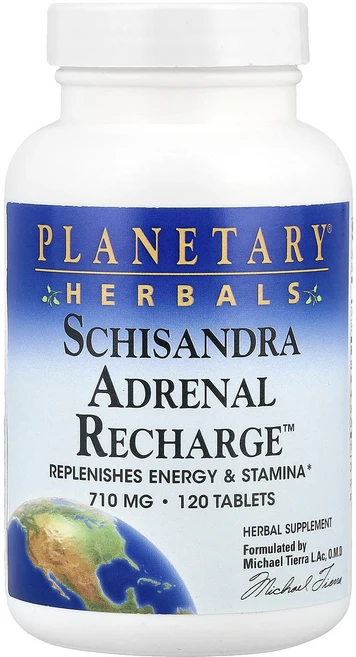 Planetary Herbals 오미자 Adrenal Recharge™ 120정, PlanetaryHerbals오미자AdrenalRech, 1개 - 쿠팡