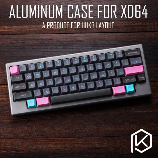HHKB 해피해킹 xd60 xd64 gh60 60% 알루마이트 알루미늄 케이스 hhkb 아크릴 유니폼 라이트 하단 케이스 기계식 키보드 사용자 정의 개발자키보드, 02 HHKB CaseV2.0 Grey, 02 Support 2U Lshift, 한개옵션2