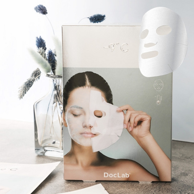 닥랩(DocLab) 마이너스 9도씨 마스크팩 빙하수팩 수딩 쿨러 병풀 열낮춤 순면거즈 시트마스크, 1개, 5개입