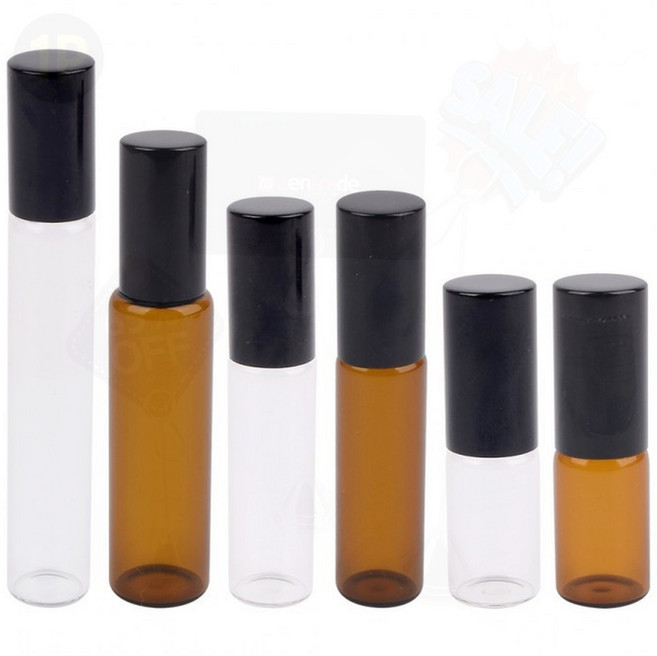 롤러볼 투명 향수 공병 리필 유리 휴대 소분 화장품 용기 여행, 1개, 투명 - 3ml